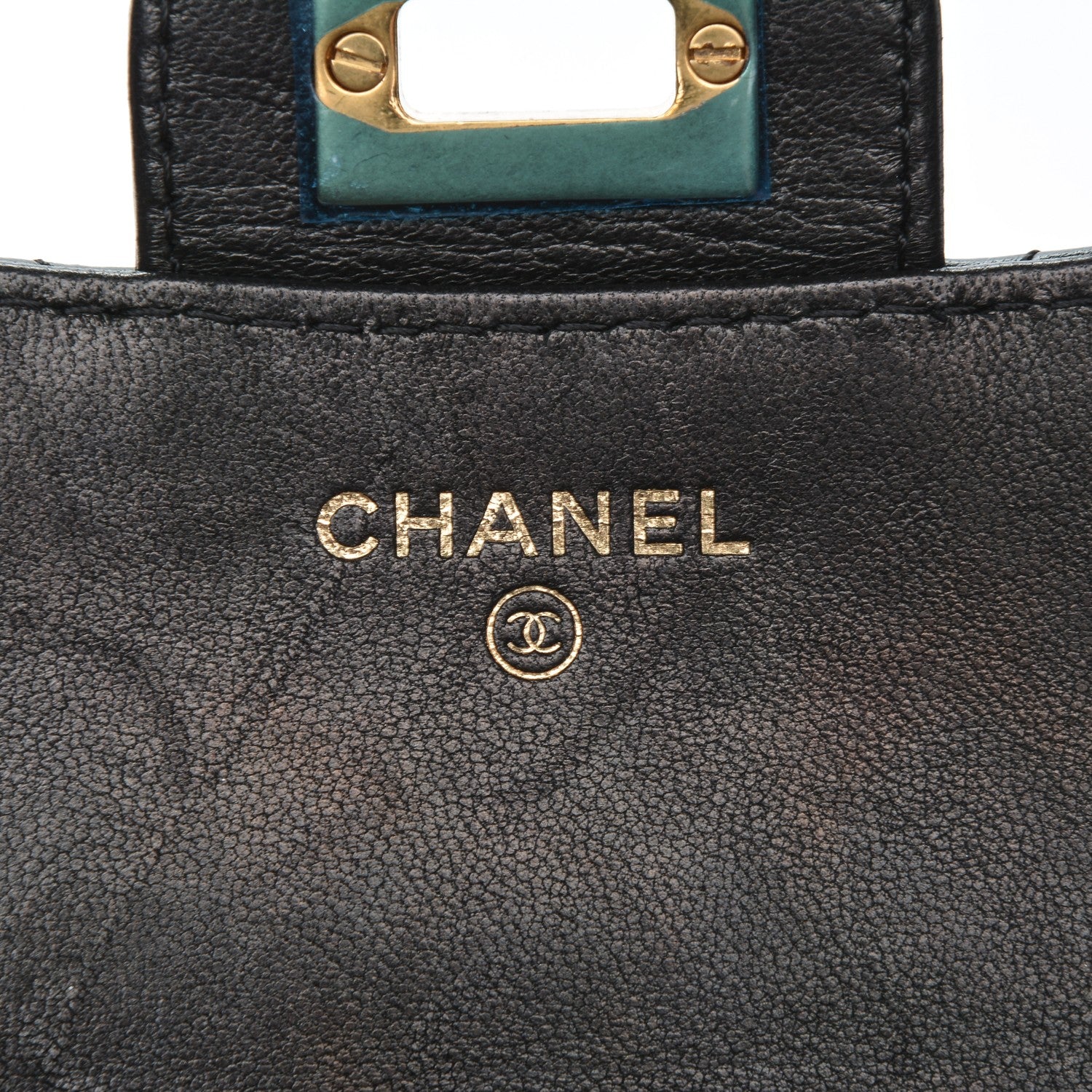 Chanel Aged Calfskin Chevron Reissue Compact Wallet Black 6 of 8