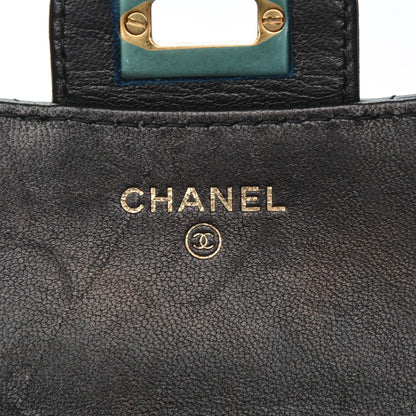 Chanel Aged Calfskin Chevron Reissue Compact Wallet Black 6 of 8