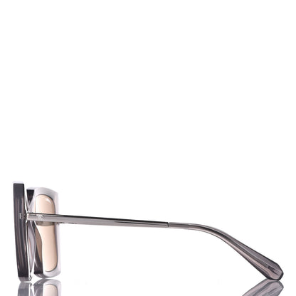 Chanel 18K White Gold Mirror Square Sunglasses 6051 Gray 2 of 9