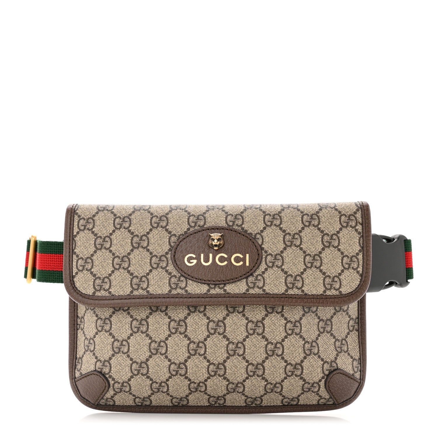 Gucci GG Supreme Monogram Neo Vintage Web Belt Bag Brown 1 of 10
