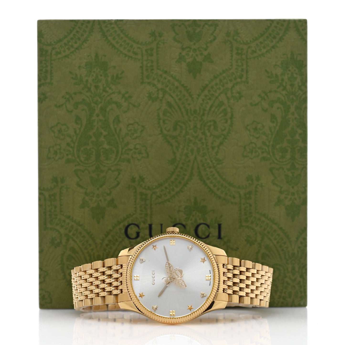 Stainless Steel 36mm G-Timeless Bee Quartz Watch Gold