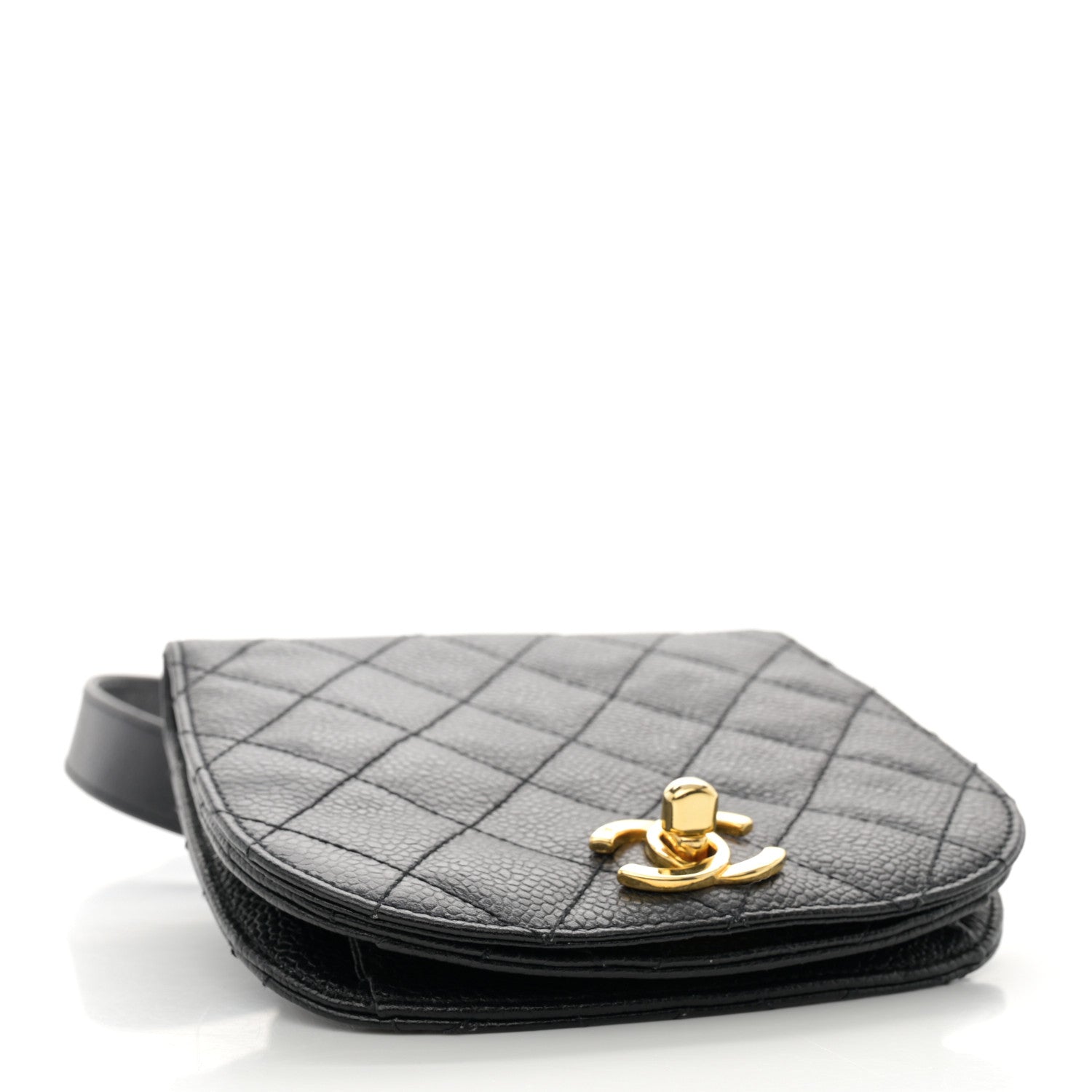 Chanel Caviar Quilted Flap Waist Belt Bag 75 30 Black 4 of 11