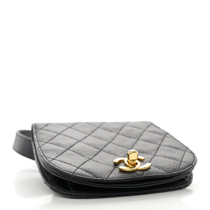 Chanel Caviar Quilted Flap Waist Belt Bag 75 30 Black 4 of 11