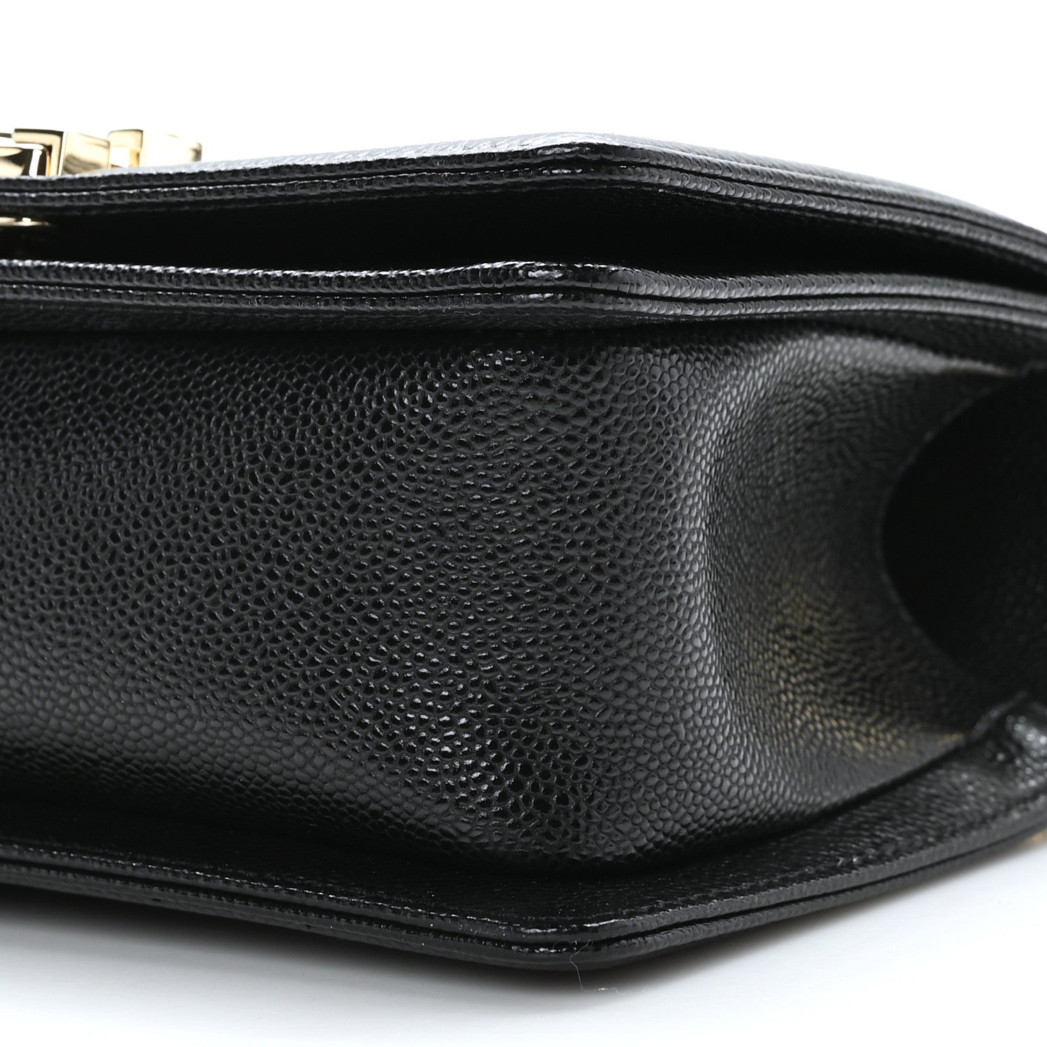 Chanel Caviar Chevron Quilted Small Boy Flap Black 9 of 9