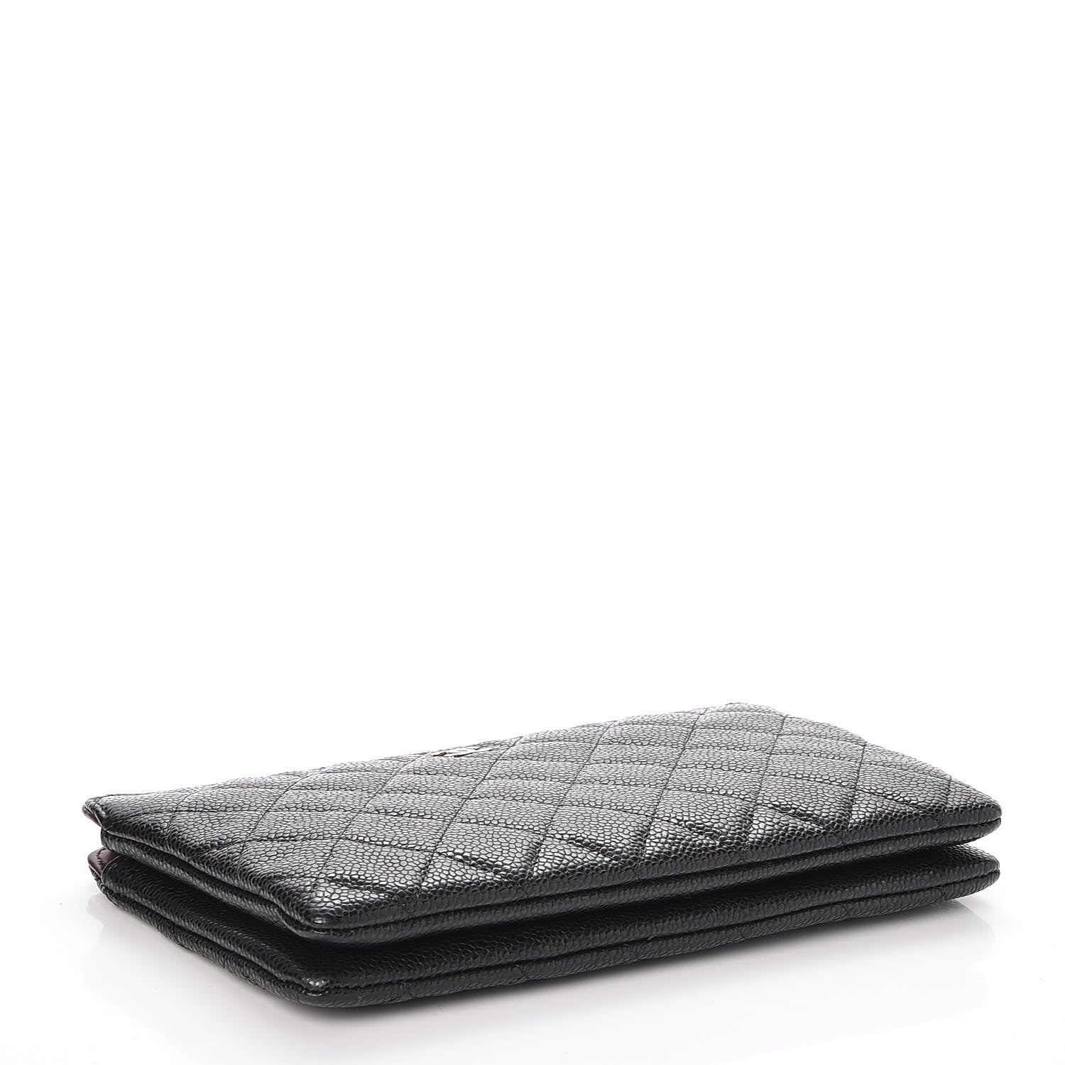 Chanel Caviar Quilted Large Zipped Clutch Black 4 of 9