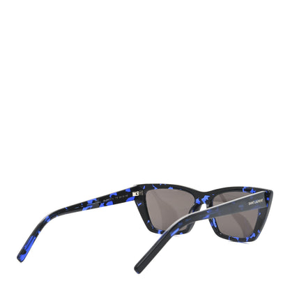 Saint Laurent Acetate Mica Cat Eye Sunglasses SL 276 Black Blue 4 of 8