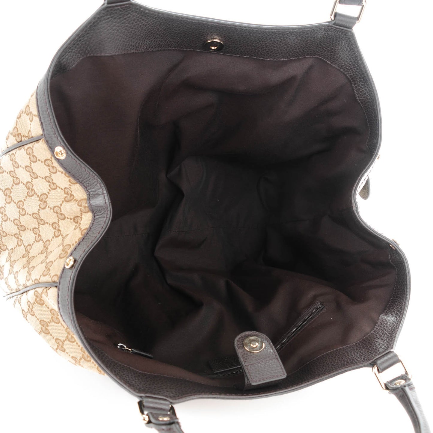 Monogram Dollar Calfskin Large Sukey Tote Beige Ebony Testa di Moro