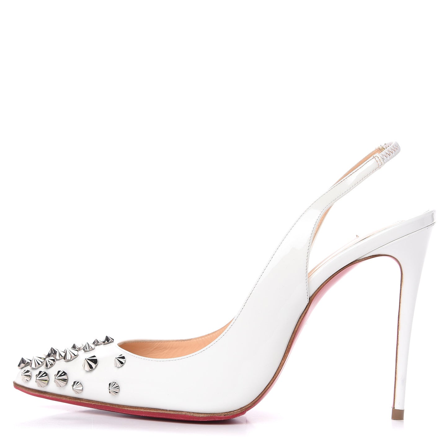 Patent Drama Sling 100 Pumps 36.5 Latte Silver