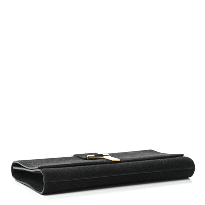 Saint Laurent Glitter Calfskin Classic Y Ligne Clutch Black 4 of 7