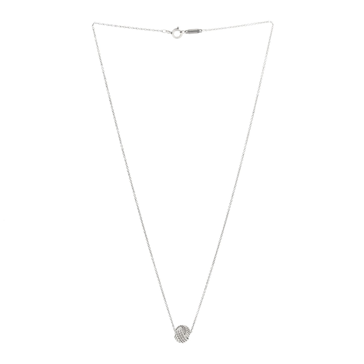 Sterling Silver Twist Knot Pendant Necklace