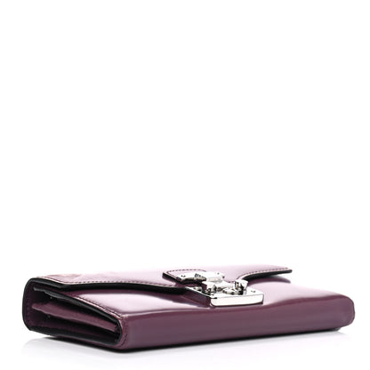 Gucci Regent Calfskin Lady Lock Wallet On Chain Red Orchid 3 of 7