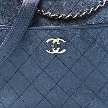 Chanel Calfskin Quilted Large Jungle Stroll Hobo Bag Navy 7 of 10
