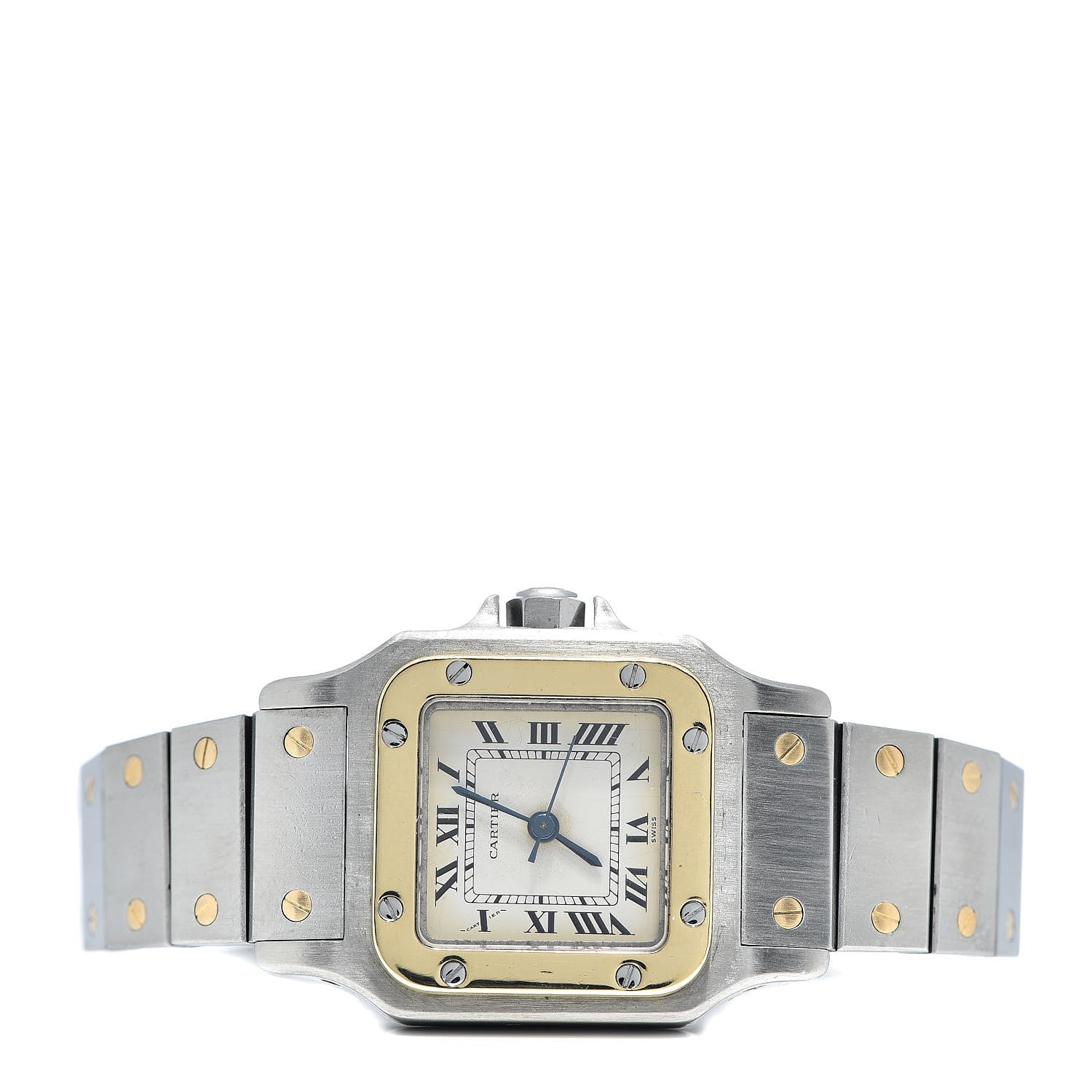 Cartier Stainless Steel 18K Yellow Gold 24mm Santos De Cartier Galbee Automatic Watch 4 of 7