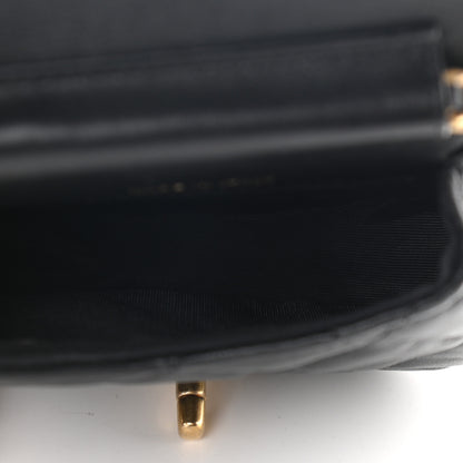 Chanel Calfskin Quilted Mini Coco Mail Clutch with Chain Black 5 of 10