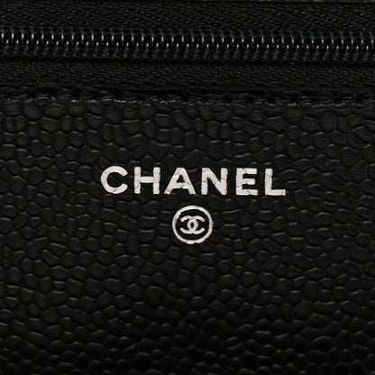 Chanel Caviar Quilted Wallet On Chain WOC Black 6 of 12
