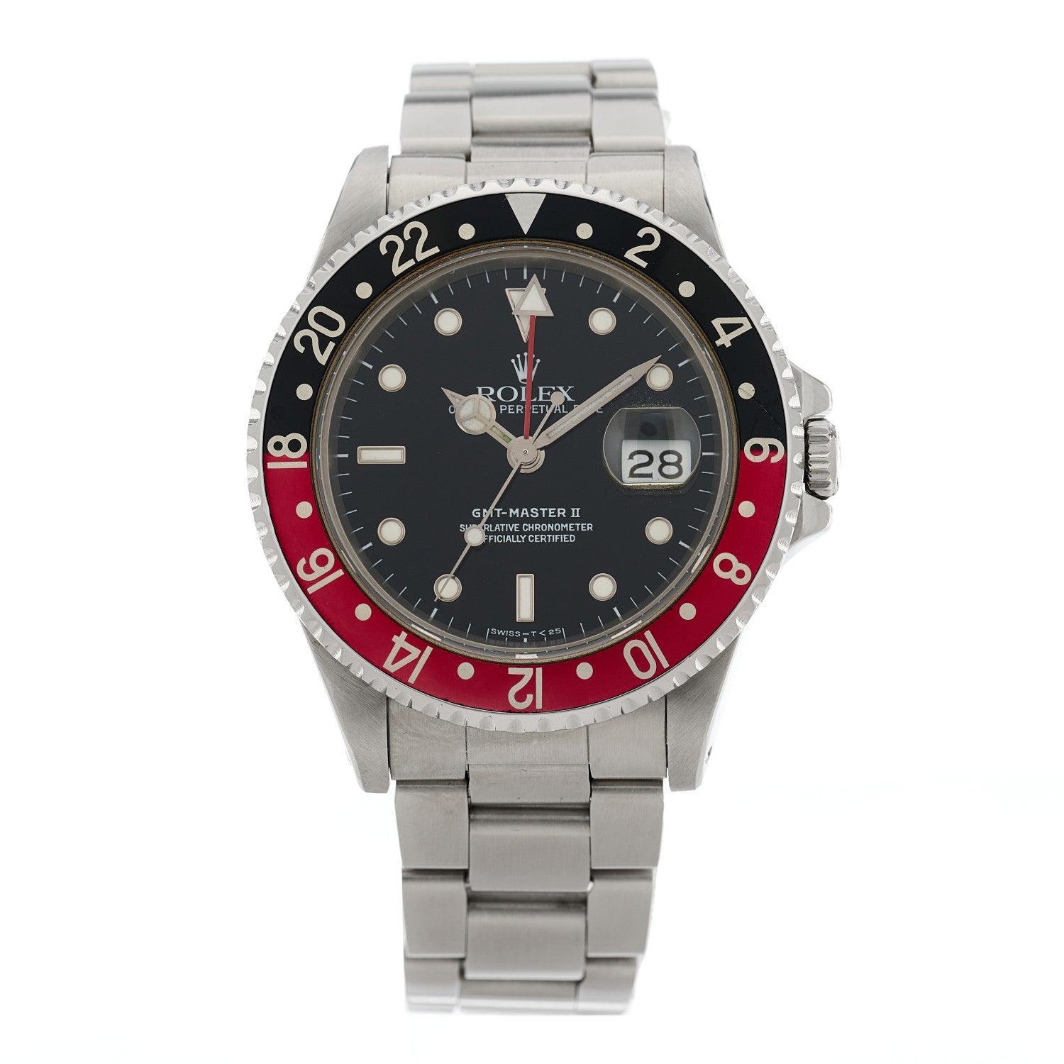 Rolex Stainless Steel 40mm Oyster Perpetual Date GMT Master II Coke Watch 16710 1 of 4