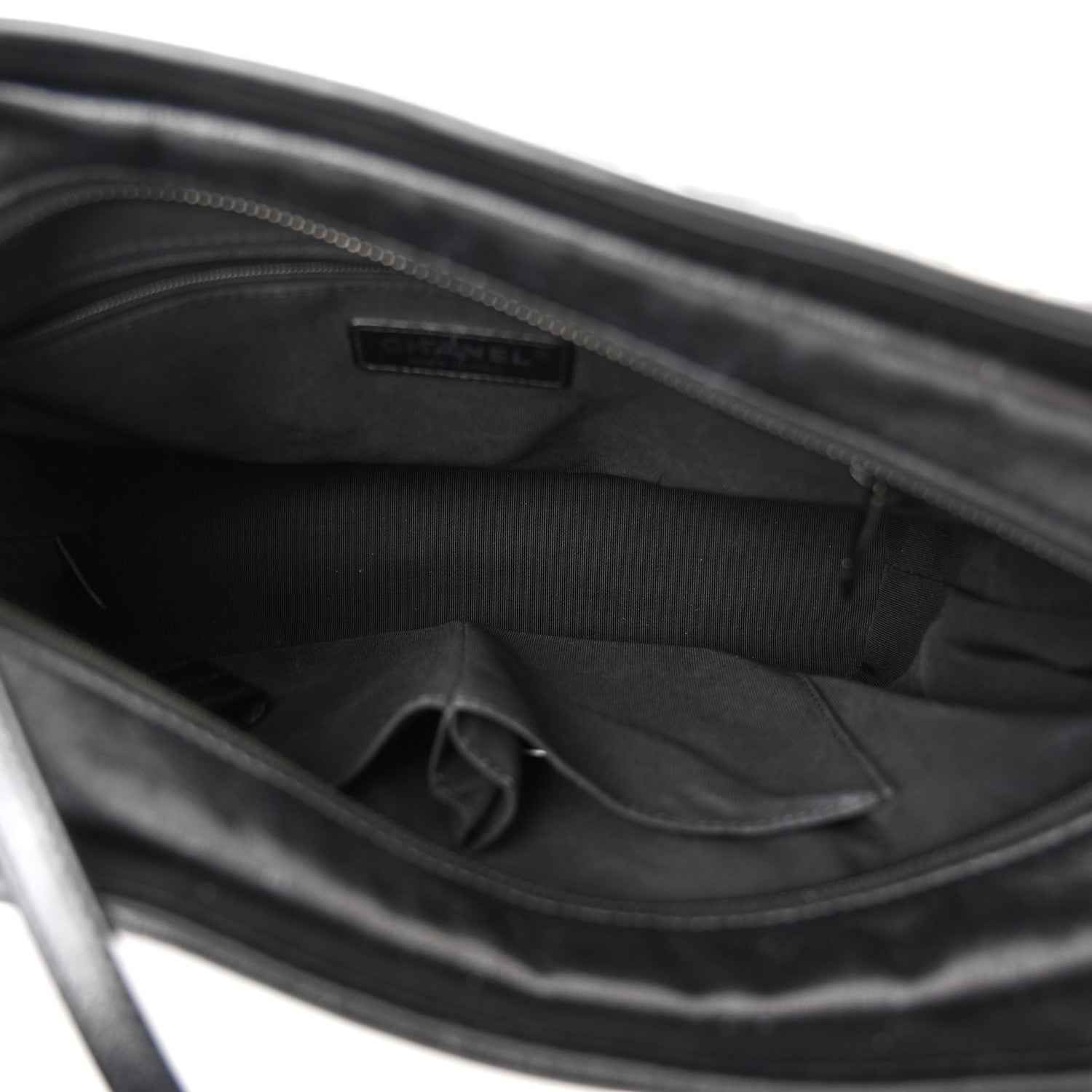 Chanel Aged Calfskin Chevron Quilted Medium Gabrielle Hobo So Black 5 of 12