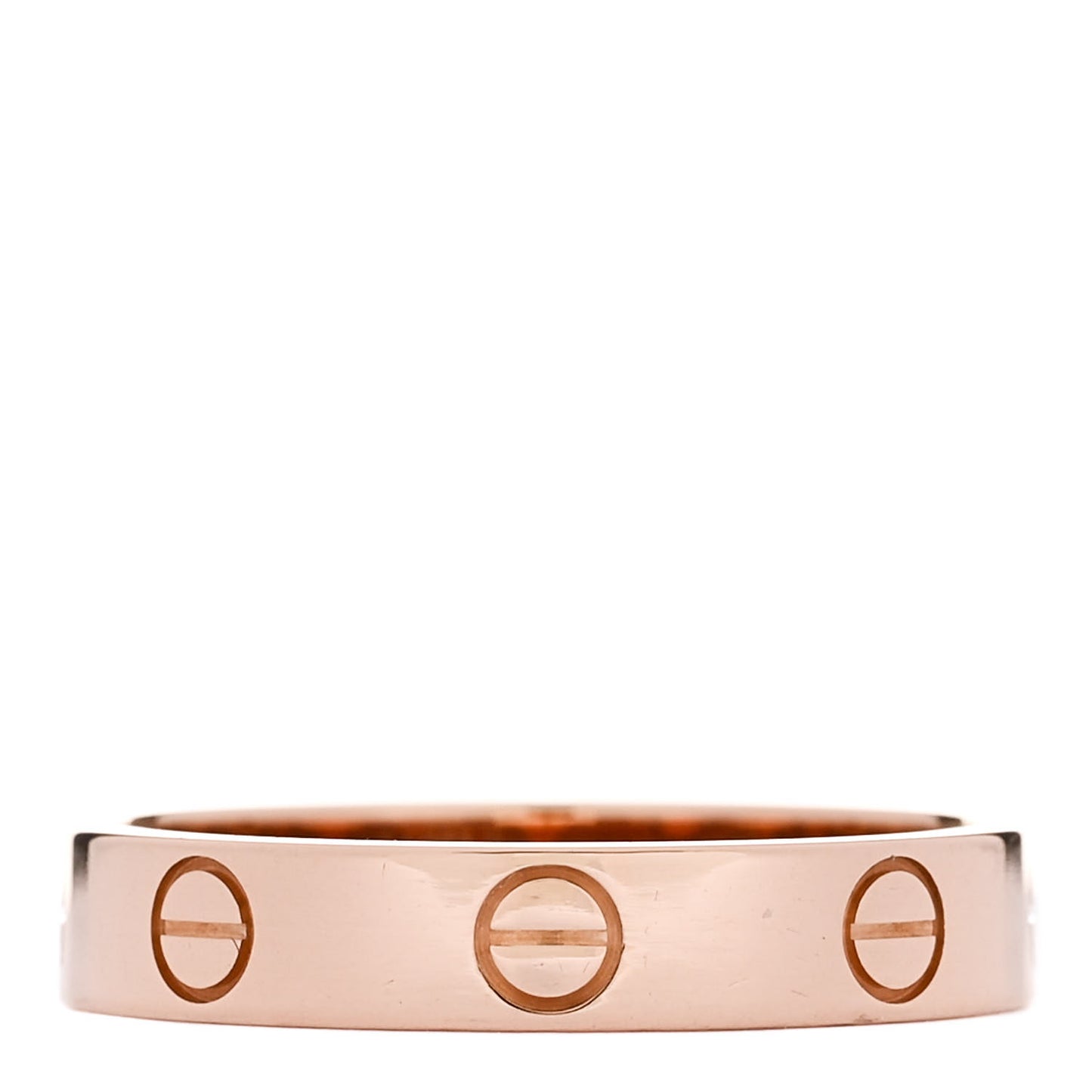 18K Pink Gold 3.5mm LOVE Wedding Band Ring 53 6.5
