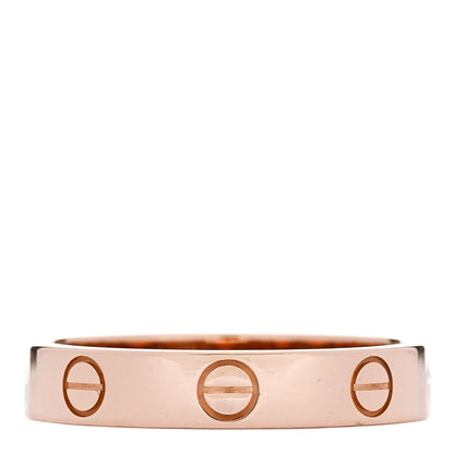 Cartier 18K Pink Gold 3.5mm LOVE Wedding Band Ring 53 6.5 3 of 5