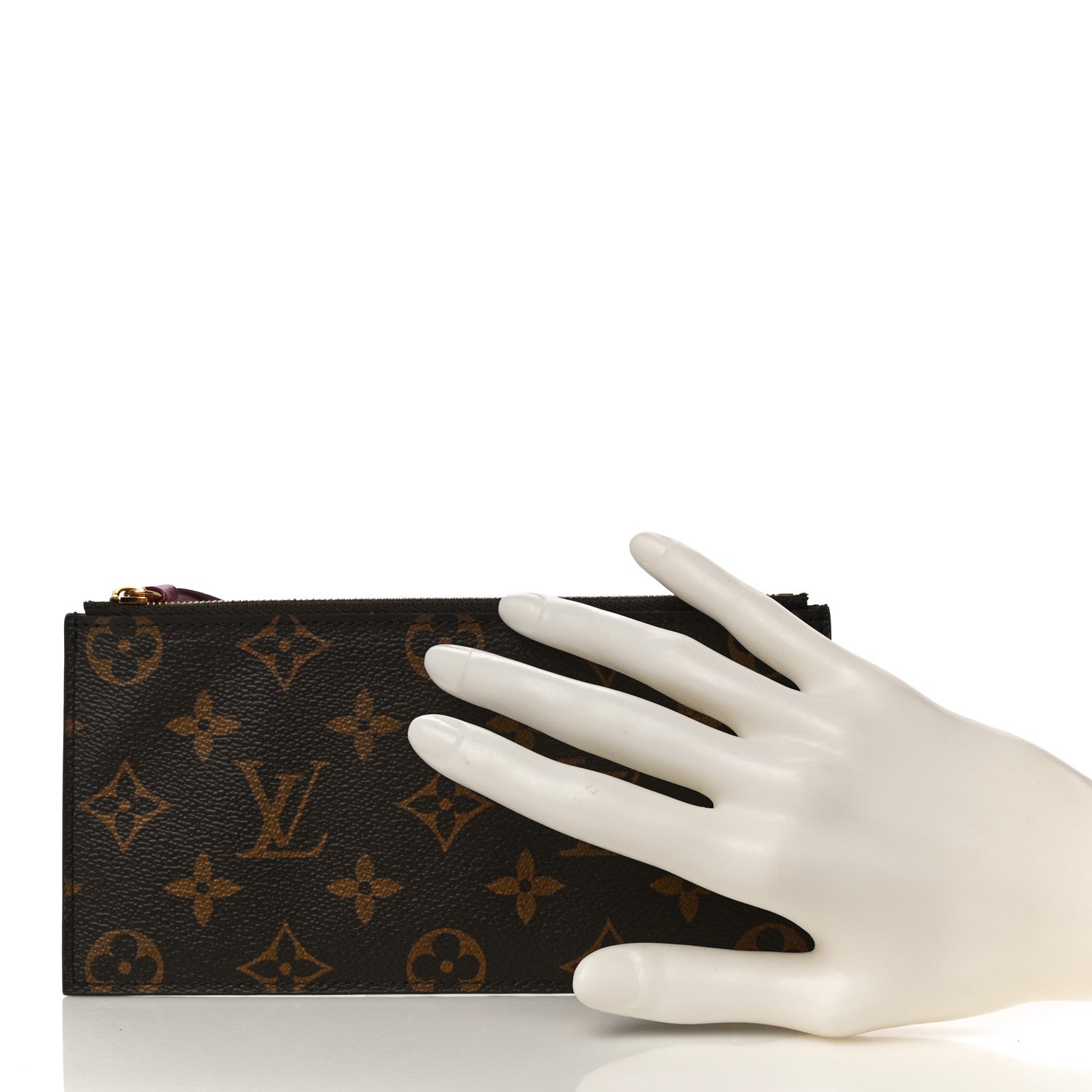 Louis Vuitton Monogram Felicie Chain Wallet Zippered Insert Fuchsia 2 of 9