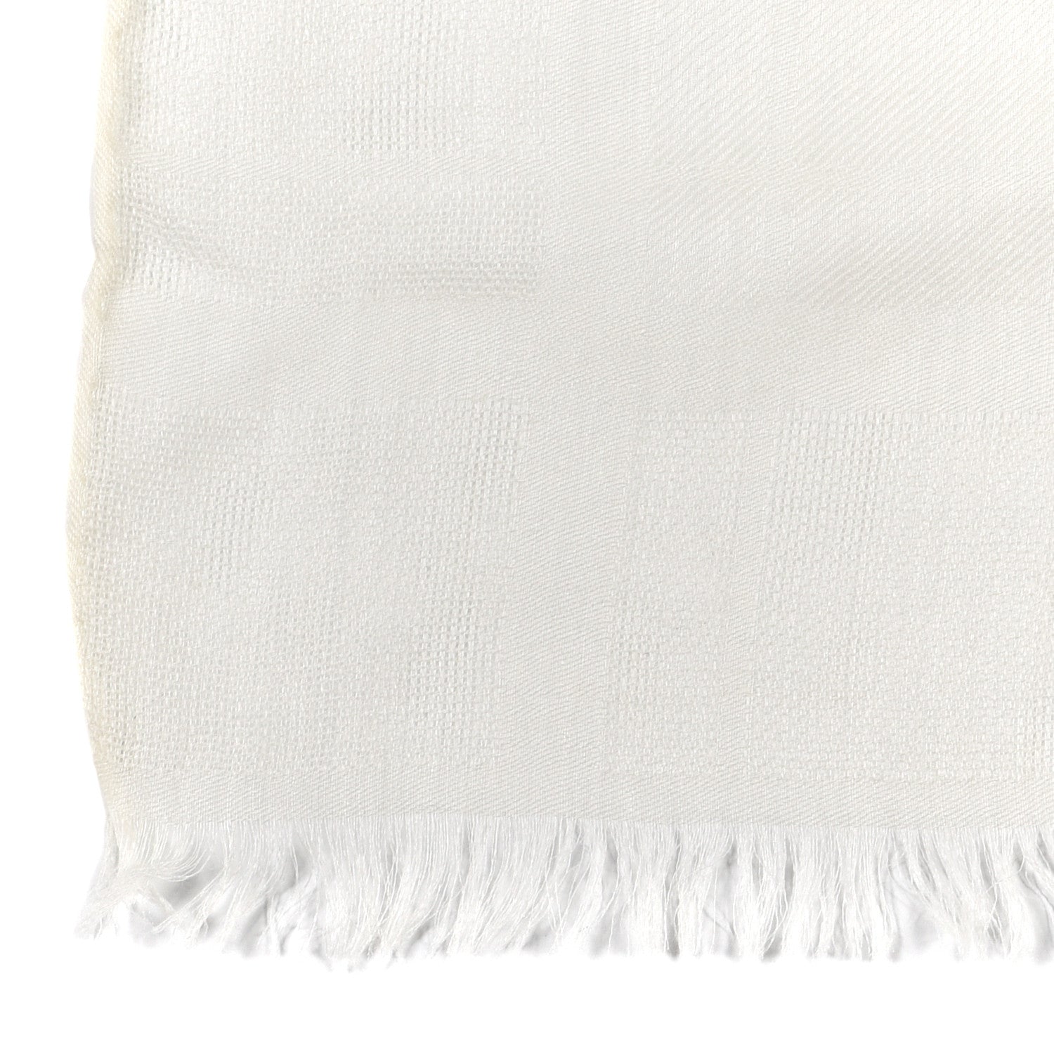 Hermes Cashmere Silk Stole Ivory 2 of 3
