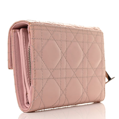 Christian Dior Patent Cannage Lady Dior Explorateur Wallet Pink 3 of 8