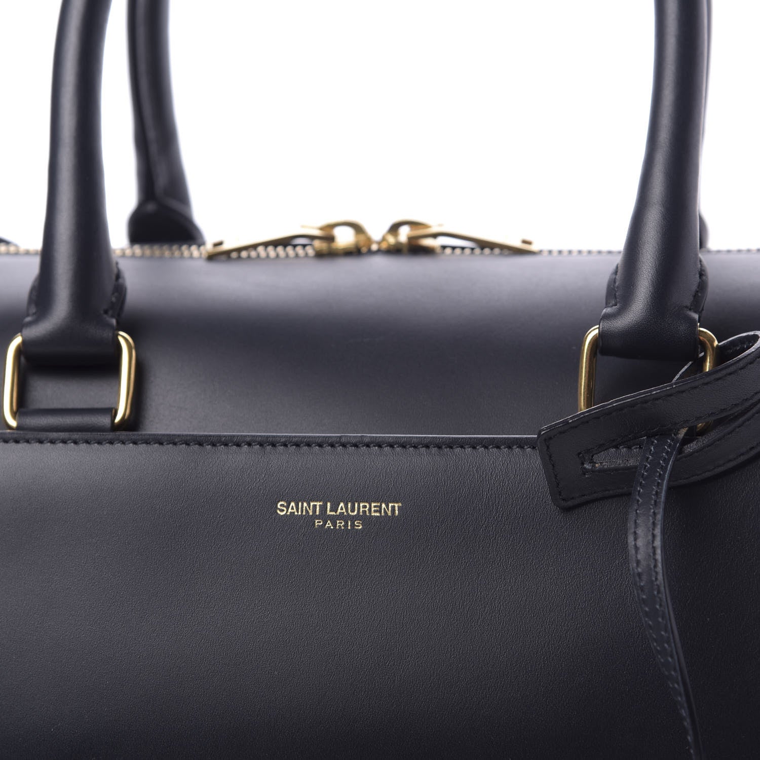 Saint Laurent Calfskin Classic Duffle 6 Black 8 of 10