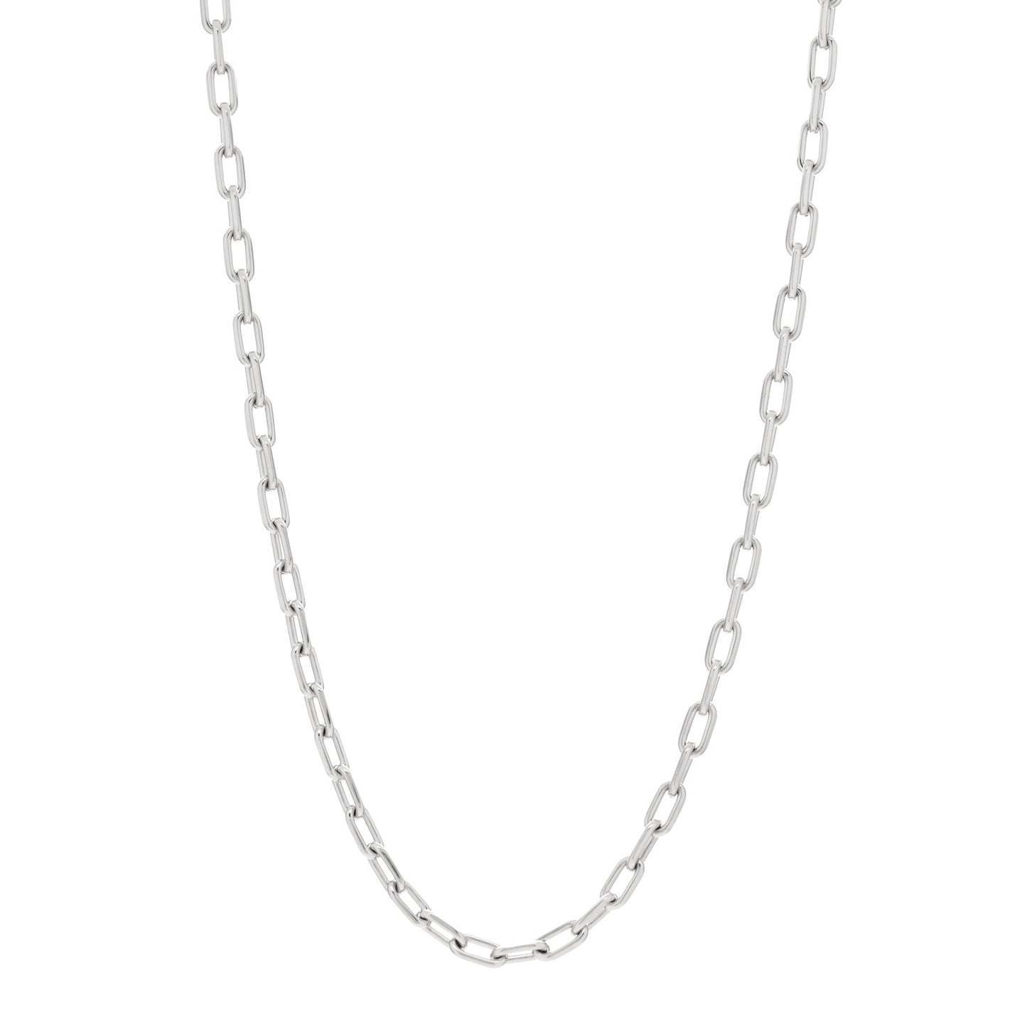 18K White Gold 5mm Spartacus Chain Necklace