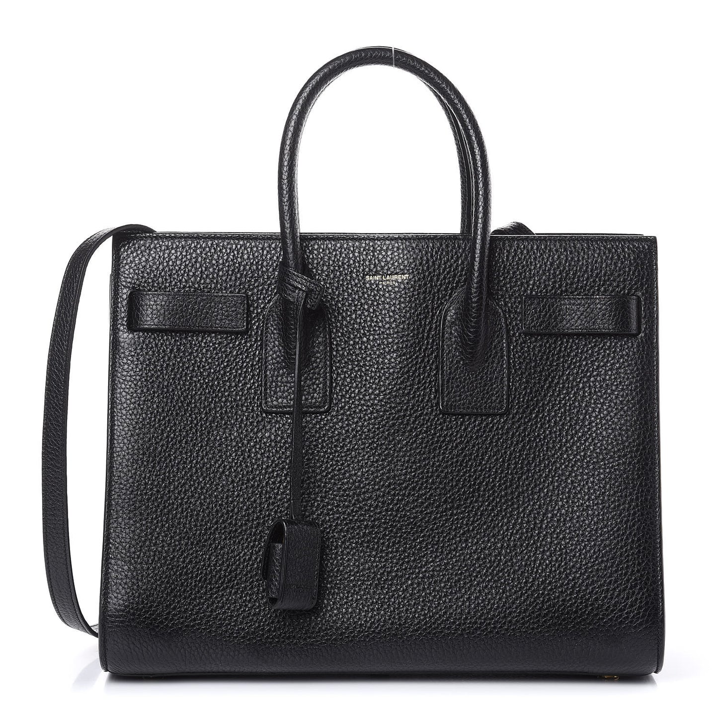 Grained Calfskin Small Sac De Jour Black