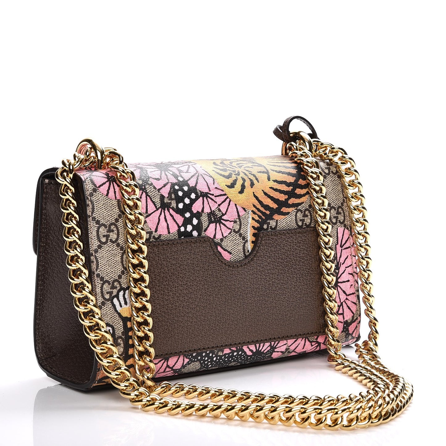 GG Supreme Monogram Bengal Small Padlock Shoulder Bag Beige Pink