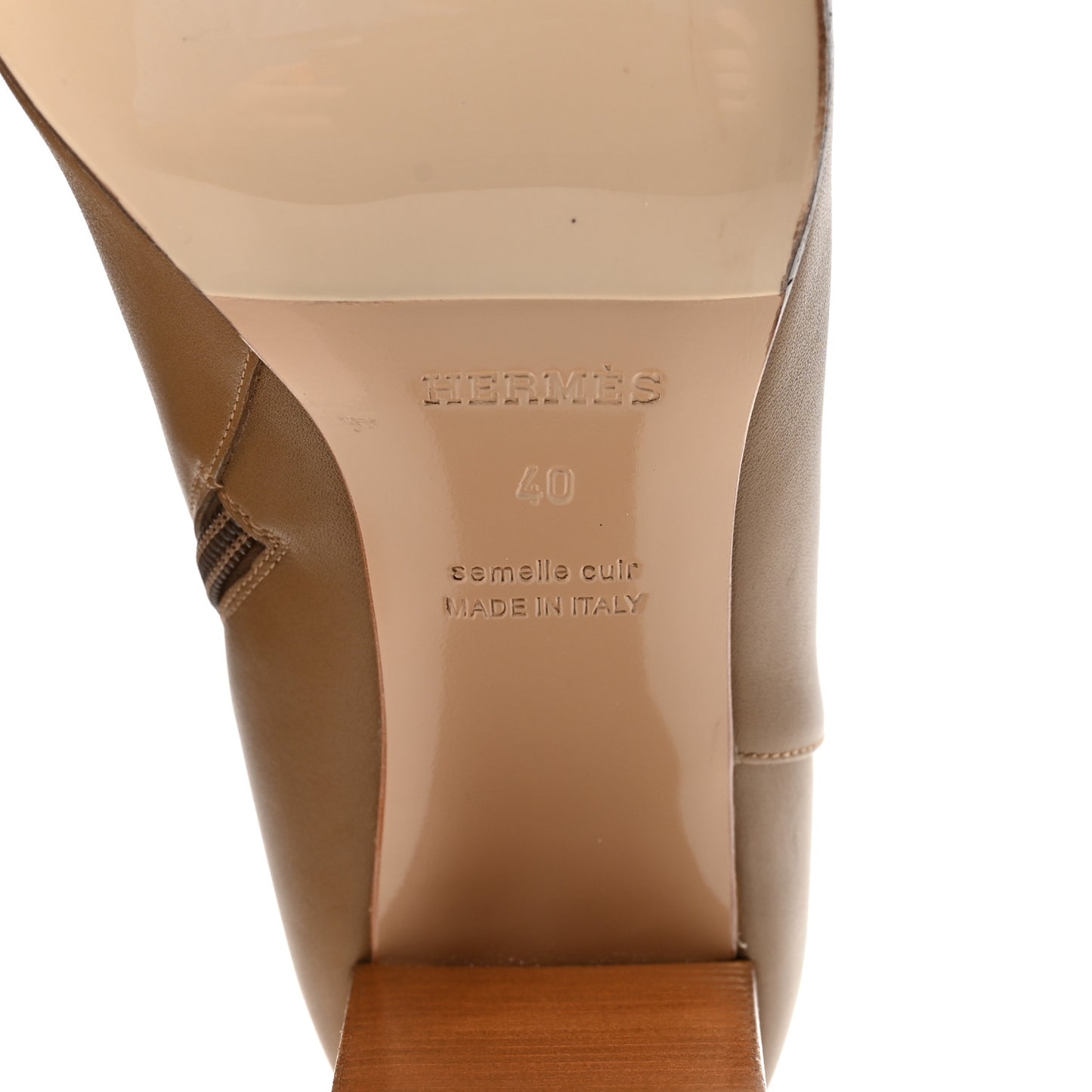 Calfskin Saint Germain Ankle Boots 40 Brun Fume