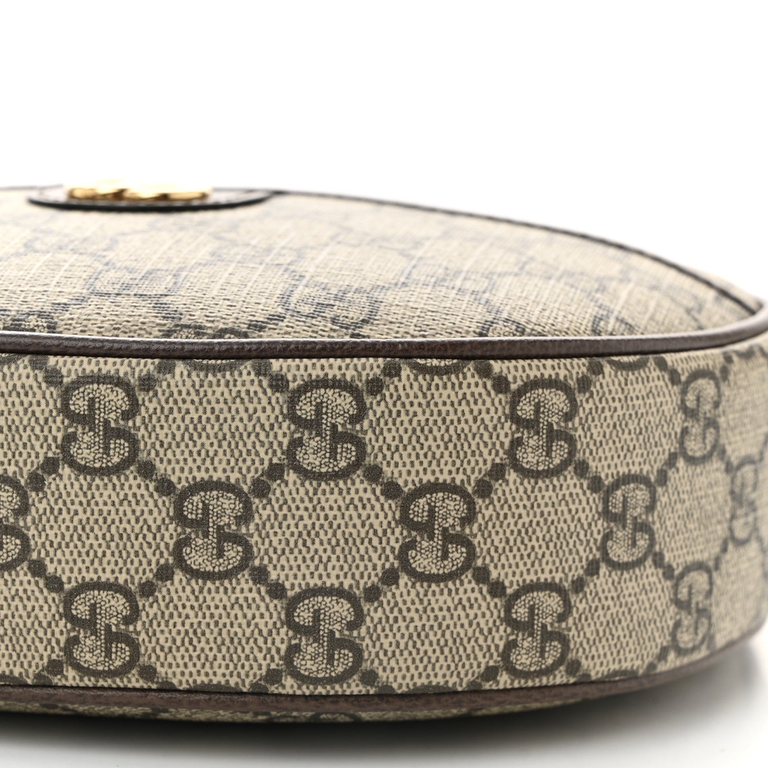 Gucci GG Supreme Monogram Textured Dollar Calfskin Small Ophidia Shoulder Bag Beige Ebony New Acero 10 of 10