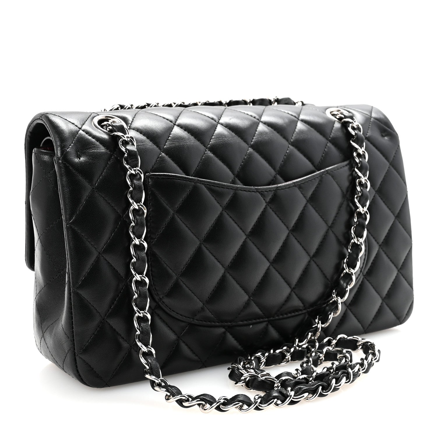 Chanel Lambskin Quilted Medium Double Flap Black 3 of 10