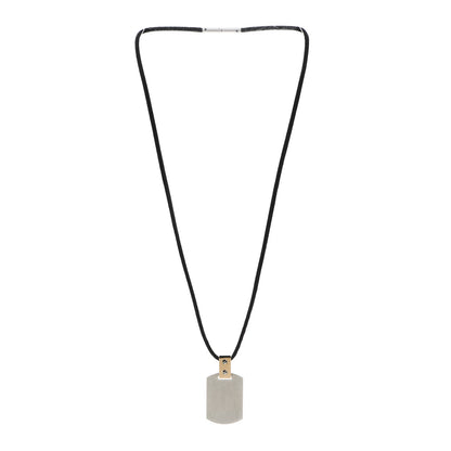 Cartier 18K Yellow Gold Stainless Steel Santos Dog Tag Pendant Necklace 3 of 5