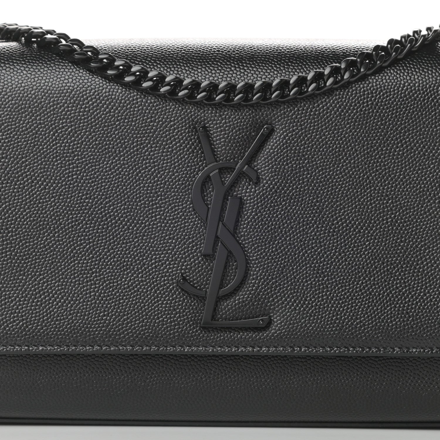 Saint Laurent Grain De Poudre Small Monogram Kate Satchel Black 8 of 11