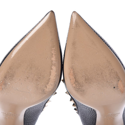 Valentino Garavani Pebbled Calfskin Rockstud 85mm Pumps 35.5 Black 8 of 8