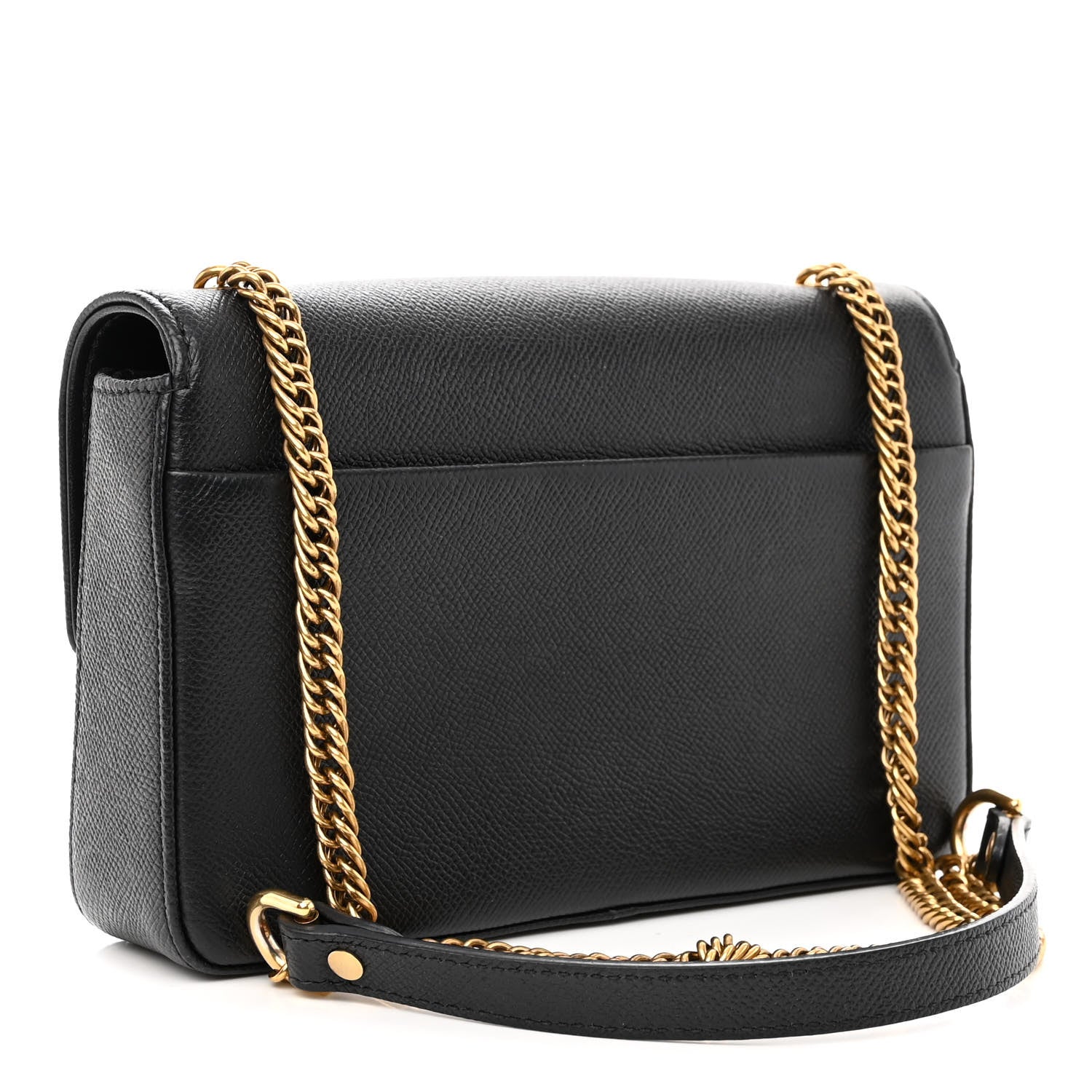 Balenciaga Calfskin BB Chain Wallet Black 3 of 10