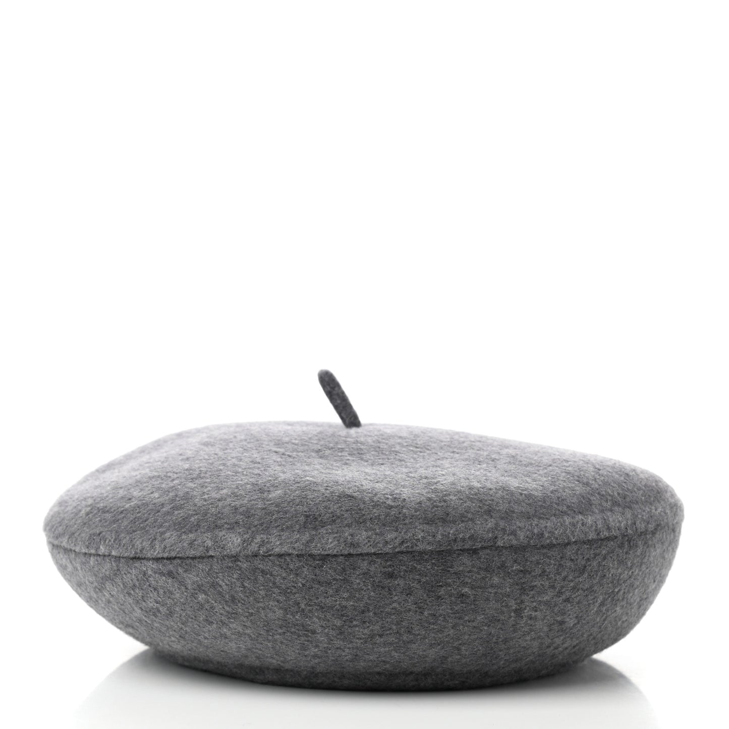 Wool Oblique Reversible Chic Beret 58 Gray