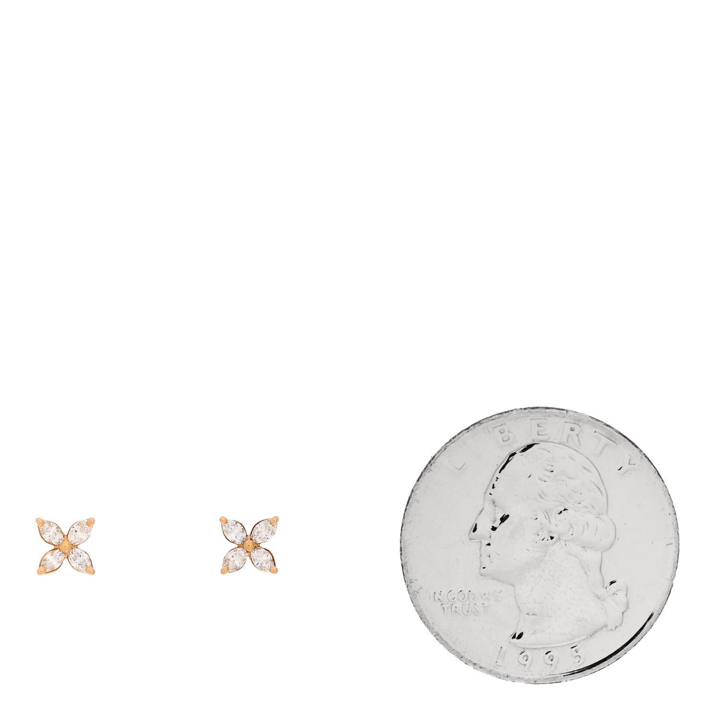 18K Rose Gold Diamond .19ct Mini Victoria Earrings