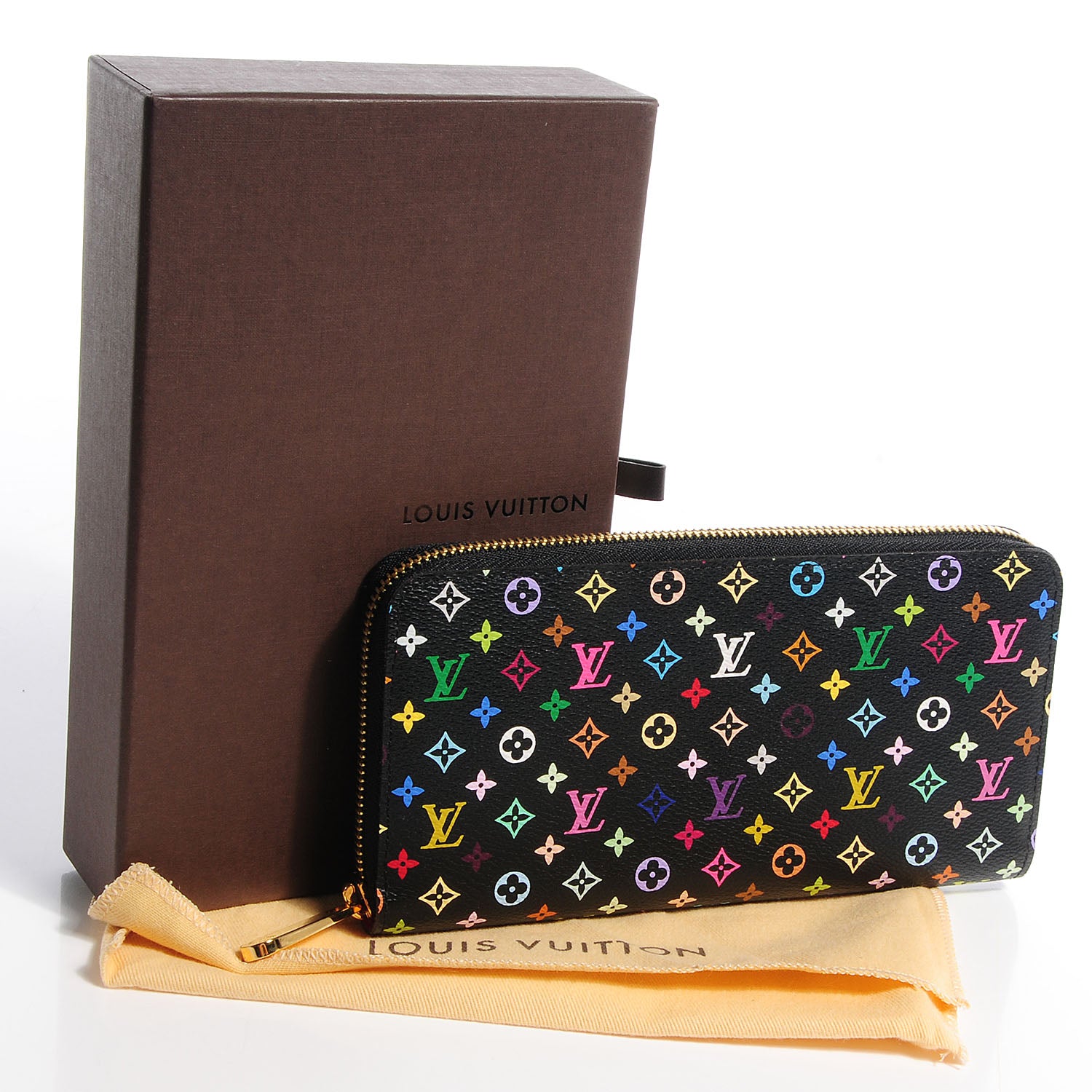 Louis Vuitton Monogram Multicolor Zippy Wallet Black Grenade 5 of 8