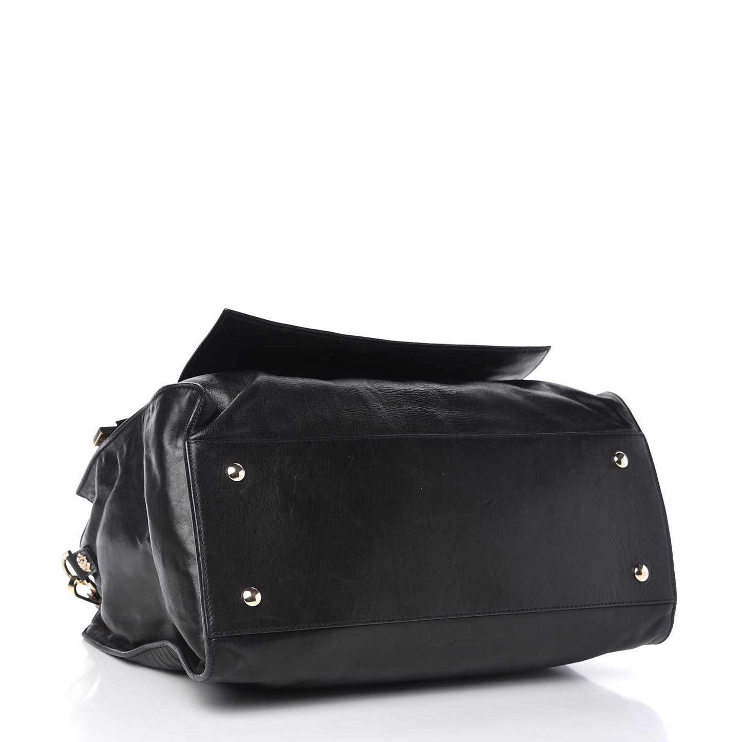 Calfskin Large Palazzo Tote Bag Black