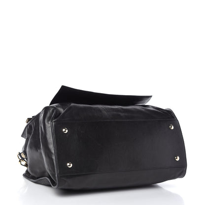 Versace Calfskin Large Palazzo Tote Bag Black 4 of 10