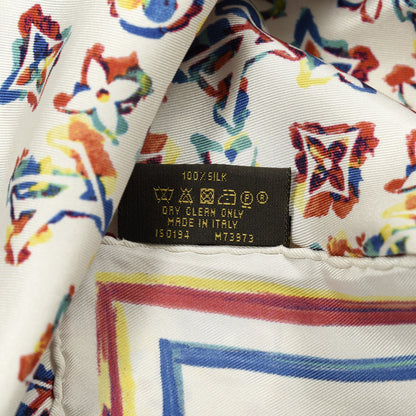 Louis Vuitton Silk Monogram Rainbow Square Scarf White 3 of 4