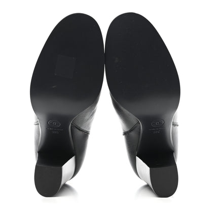 Chanel CC Ankle Boots 38 Black 5 of 12
