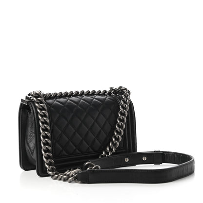 Chanel Calfskin Quilted Small Boy Flap Black 3 of 12