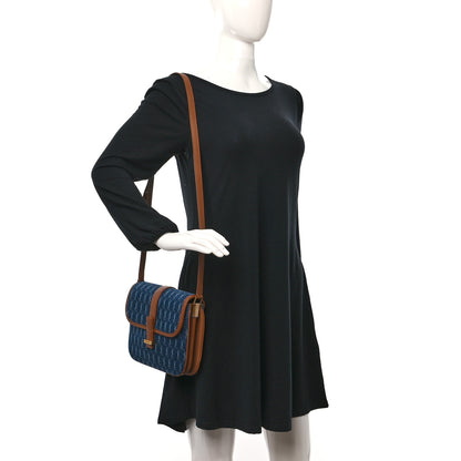 Saint Laurent Denim All-Over Monogram Small Le Monogramme Satchel Navy Blue 2 of 8