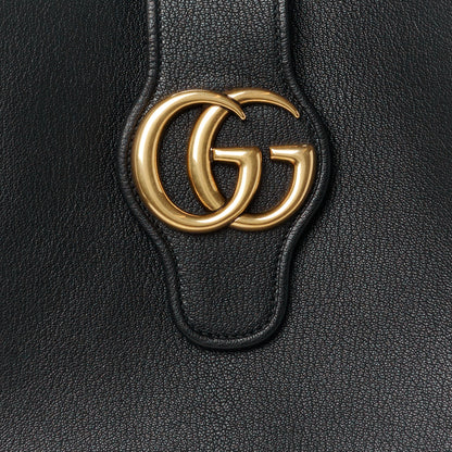 Gucci Goatskin Large Aphrodite Shoulder Bag Black 9 of 11