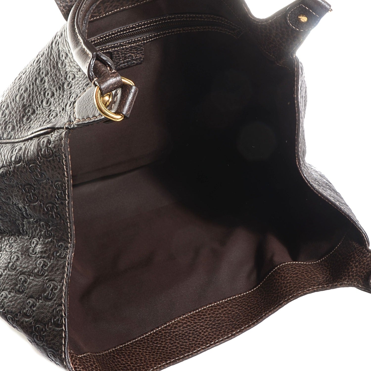 Gucci Guccissima New Pelham Large Shoulder Bag Dark Brown 5 of 7