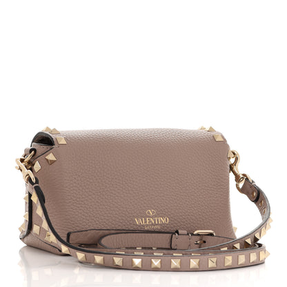 Valentino Garavani Pebbled Calfskin Mini Rockstud Crossbody Bag Poudre 2 of 10