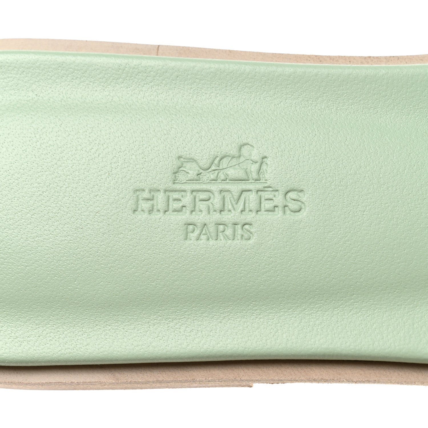 Hermes Epsom Oran Sandals 38.5 Vert Jade 7 of 8
